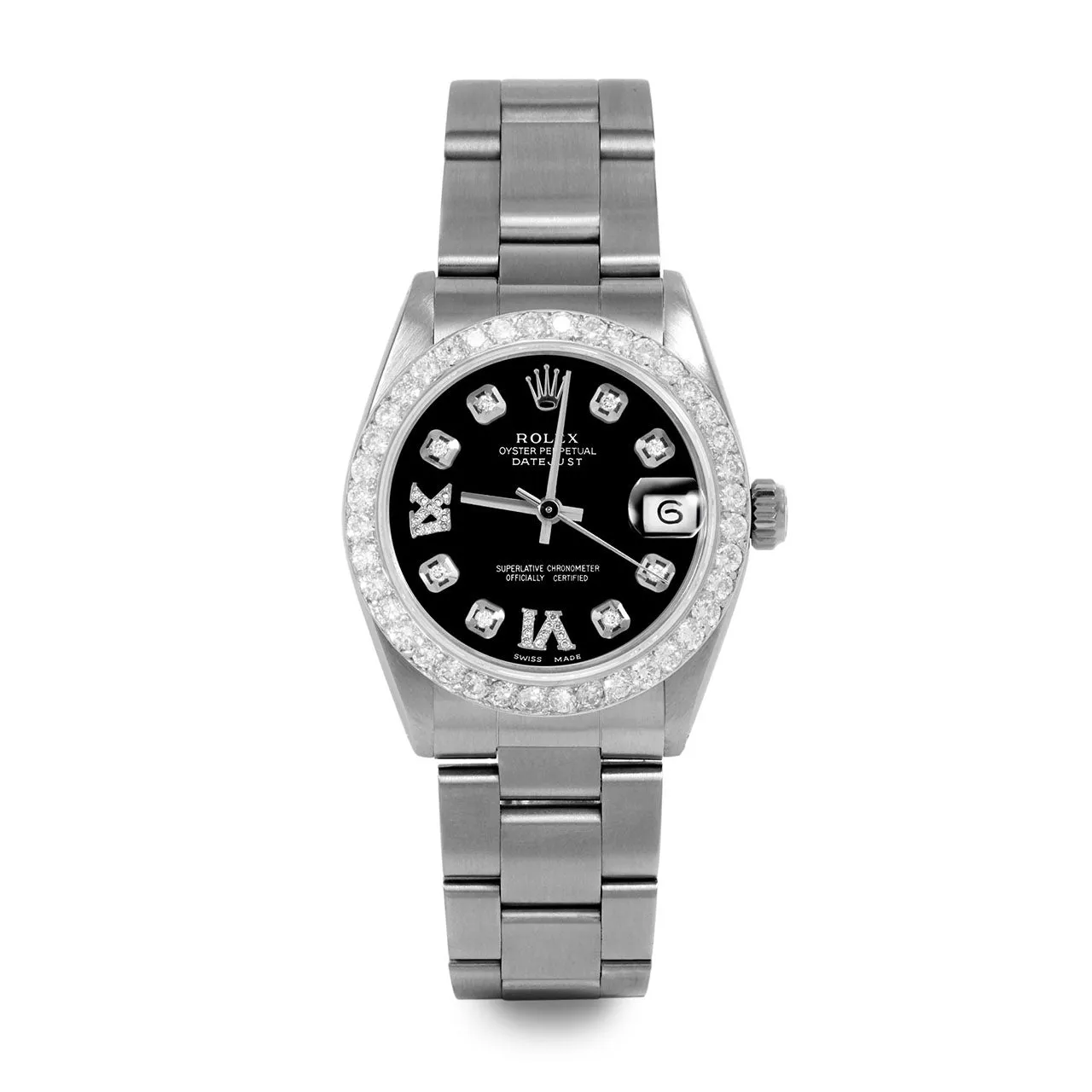 Rolex Datejust 31mm | 6827-SS-BLK-8DR69-2CT-OYS