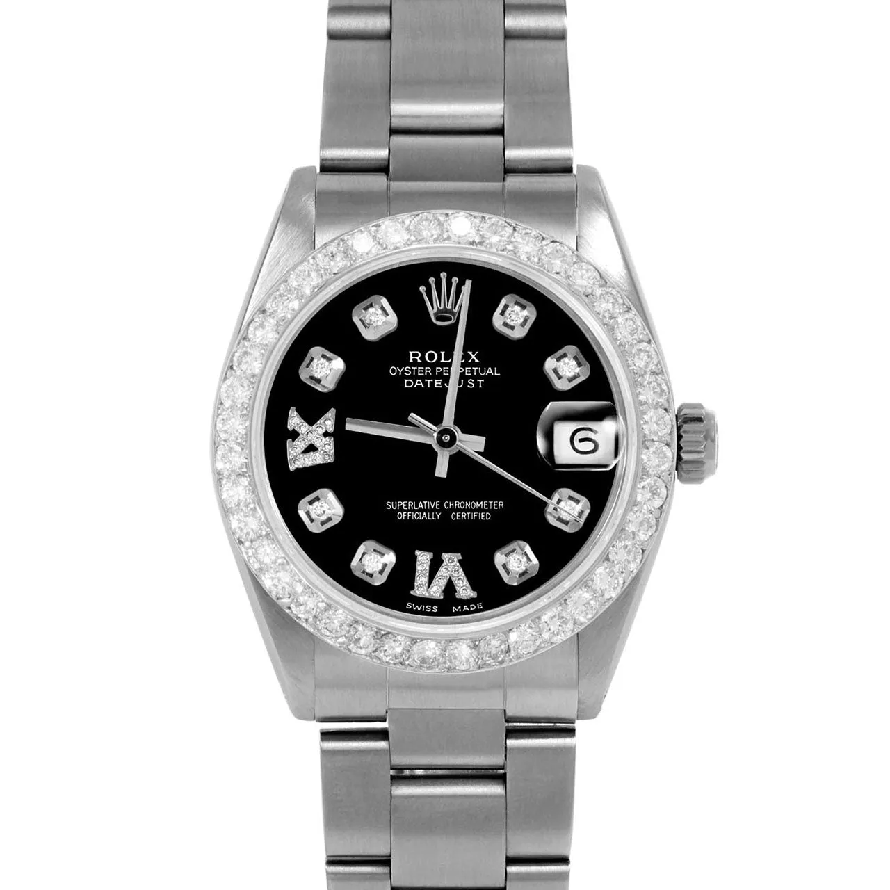 Rolex Datejust 31mm | 6827-SS-BLK-8DR69-2CT-OYS