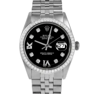 Rolex Datejust 36mm | 1601-SS-BLK-8DR69-BDS-JBL