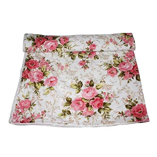 ROMAN HOME Flowers Print 40% Cotton & 60% Microfiber Single Bed Reversible AC Blanket/AC Dohar 240x210cm.