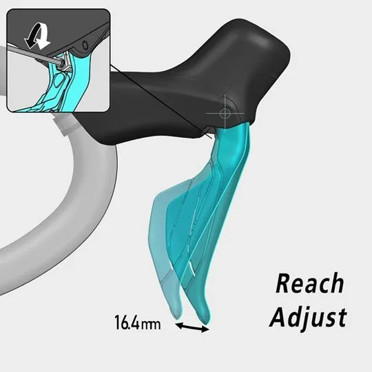 Shimano 105 ST-R7170 Di2 Hydraulic Disc Brake Dual Control Levers Shifters with Brake Calipers BR-R7170 2x12 Speed (Pair)