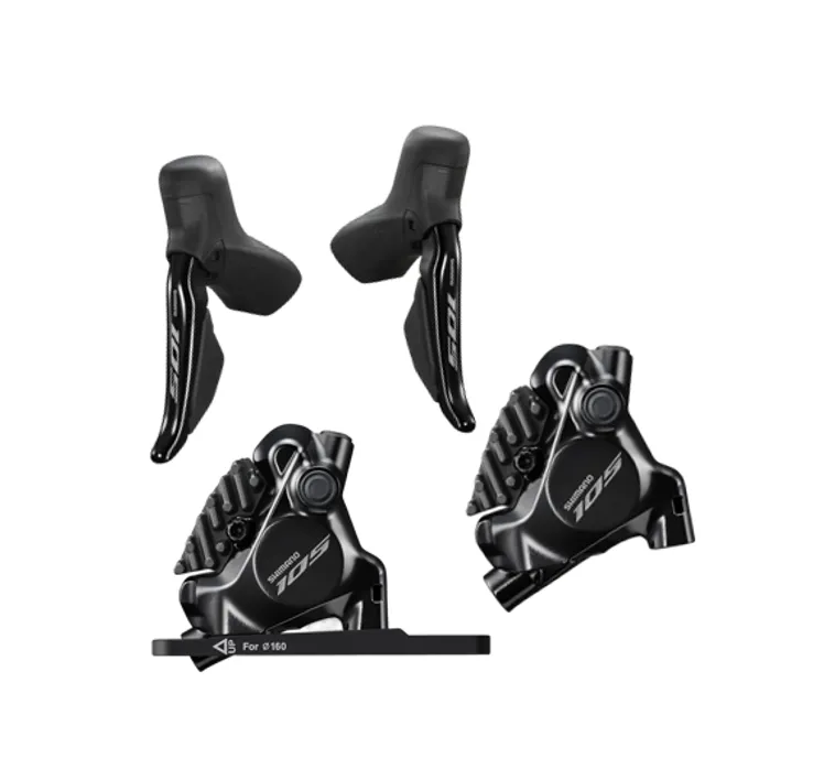 Shimano 105 ST-R7170 Di2 Hydraulic Disc Brake Dual Control Levers Shifters with Brake Calipers BR-R7170 2x12 Speed (Pair)