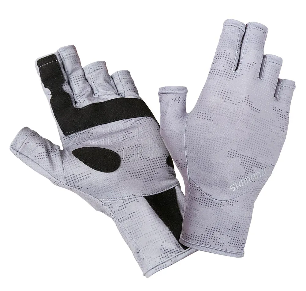 Shimano Sun Gloves Grey Dot UPF50 