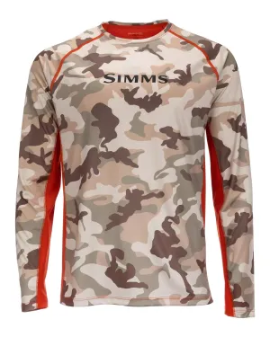 Simms Men's SolarVent LS Crew / Woodland Camo Sandbar