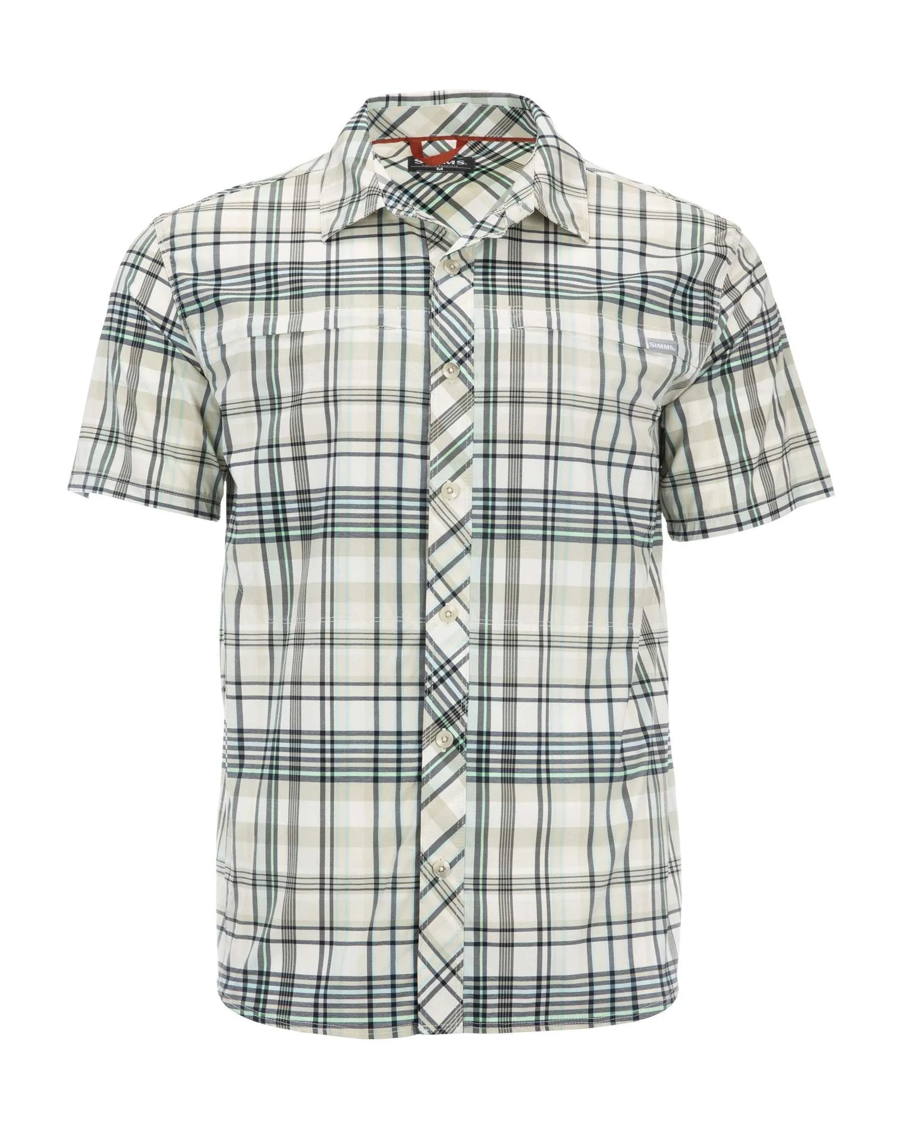 Simms Men's Stone Cold SS Shirt/Pearl Madras Plaid