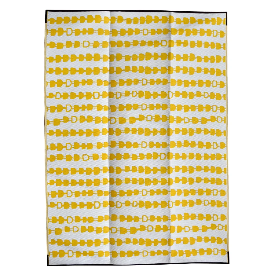 Stripes Arrow Yellow & White Foldable Waterproof Large Camping Mat - 270x360 CM