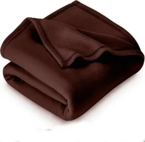 TRUE VALUA Polar Fleece AC Blanket for Single Bed | All Season Ultra Soft & Light-Weight Travel Blanket | Summer Fleece l 60x90 inch (Brown, Single)