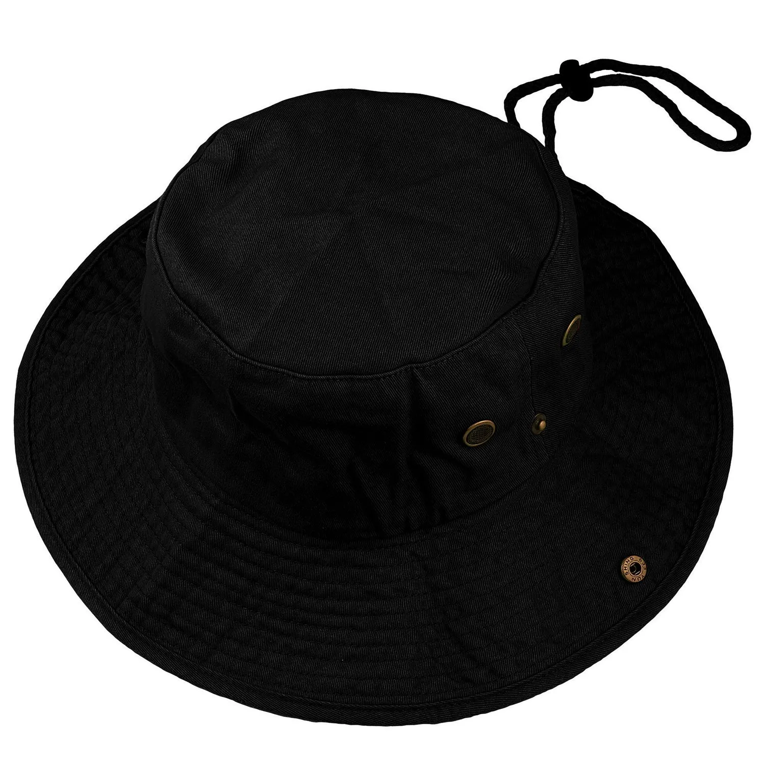 Wide Brim Boonie Hat - Black